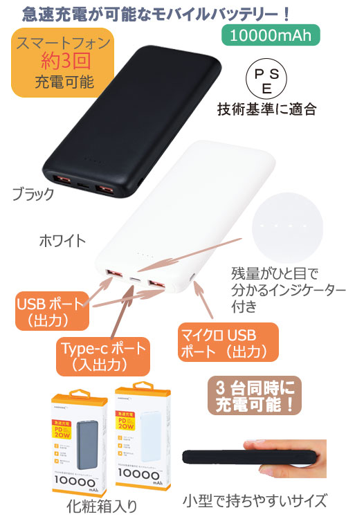 PD20W��®�����б���Х���Хåƥ꡼10000