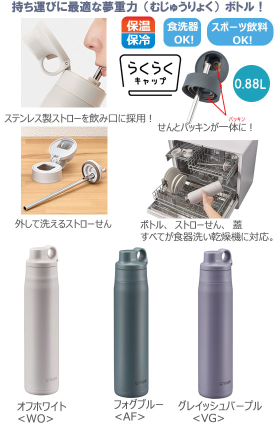 TIGER�ʥ��������ˡ�������Ǯ�ܥȥ롡0.88L��MTS-W088